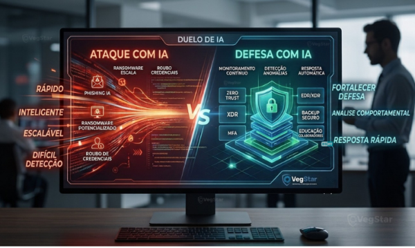 IA nas mãos dos cibercriminosos × IA na defesa das empresas.